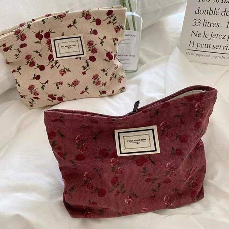 Bolsa de cosméticos de flor de - Korean Skincare Routine reseña y precio